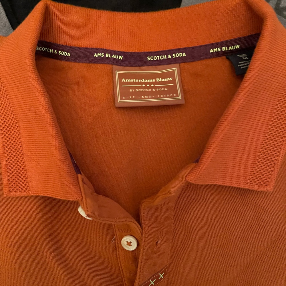 Scotch & Soda Men's Burnt Orange Polo